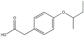 2-[4-(butan-2-yloxy)phenyl]acetic acid Struktur