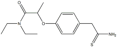 2-[4-(carbamothioylmethyl)phenoxy]-N,N-diethylpropanamide Struktur