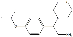 2-[4-(difluoromethoxy)phenyl]-2-(thiomorpholin-4-yl)ethan-1-amine Struktur