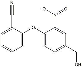 2-[4-(hydroxymethyl)-2-nitrophenoxy]benzonitrile Struktur