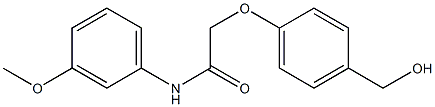 2-[4-(hydroxymethyl)phenoxy]-N-(3-methoxyphenyl)acetamide Struktur