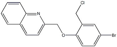 2-[4-bromo-2-(chloromethyl)phenoxymethyl]quinoline Struktur