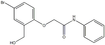 2-[4-bromo-2-(hydroxymethyl)phenoxy]-N-phenylacetamide Struktur