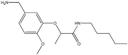 2-[5-(aminomethyl)-2-methoxyphenoxy]-N-pentylpropanamide Struktur