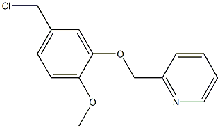 2-[5-(chloromethyl)-2-methoxyphenoxymethyl]pyridine Struktur