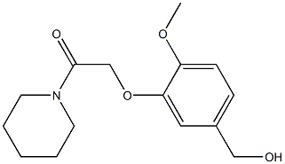 2-[5-(hydroxymethyl)-2-methoxyphenoxy]-1-(piperidin-1-yl)ethan-1-one Struktur