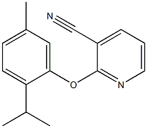 2-[5-methyl-2-(propan-2-yl)phenoxy]pyridine-3-carbonitrile Struktur