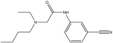 2-[butyl(ethyl)amino]-N-(3-cyanophenyl)acetamide Struktur