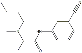 2-[butyl(methyl)amino]-N-(3-cyanophenyl)propanamide Struktur