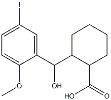 2-[hydroxy(5-iodo-2-methoxyphenyl)methyl]cyclohexane-1-carboxylic acid Struktur