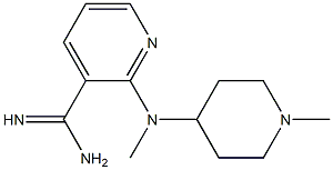 2-[methyl(1-methylpiperidin-4-yl)amino]pyridine-3-carboximidamide Struktur