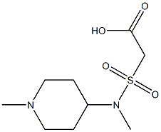 2-[methyl(1-methylpiperidin-4-yl)sulfamoyl]acetic acid Struktur