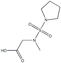 2-[methyl(pyrrolidine-1-sulfonyl)amino]acetic acid Struktur