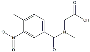 2-[N-methyl(4-methyl-3-nitrophenyl)formamido]acetic acid Struktur