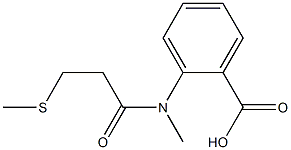 2-[N-methyl-3-(methylsulfanyl)propanamido]benzoic acid Struktur