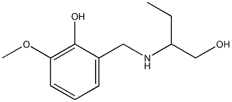 2-{[(1-hydroxybutan-2-yl)amino]methyl}-6-methoxyphenol Struktur