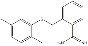 2-{[(2,5-dimethylphenyl)sulfanyl]methyl}benzene-1-carboximidamide Struktur