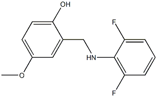 2-{[(2,6-difluorophenyl)amino]methyl}-4-methoxyphenol Struktur