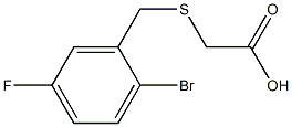 2-{[(2-bromo-5-fluorophenyl)methyl]sulfanyl}acetic acid Struktur