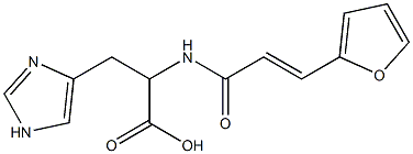 2-{[(2E)-3-(2-furyl)prop-2-enoyl]amino}-3-(1H-imidazol-4-yl)propanoic acid Struktur