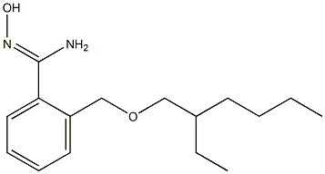 2-{[(2-ethylhexyl)oxy]methyl}-N'-hydroxybenzene-1-carboximidamide Struktur