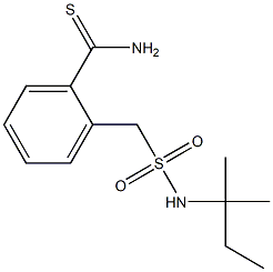 2-{[(2-methylbutan-2-yl)sulfamoyl]methyl}benzene-1-carbothioamide Struktur