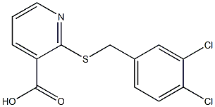 2-{[(3,4-dichlorophenyl)methyl]sulfanyl}pyridine-3-carboxylic acid Struktur