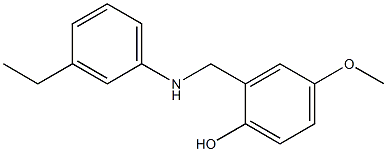 2-{[(3-ethylphenyl)amino]methyl}-4-methoxyphenol Struktur