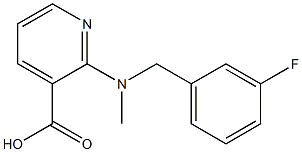 2-{[(3-fluorophenyl)methyl](methyl)amino}pyridine-3-carboxylic acid Struktur