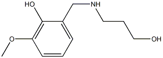 2-{[(3-hydroxypropyl)amino]methyl}-6-methoxyphenol Struktur