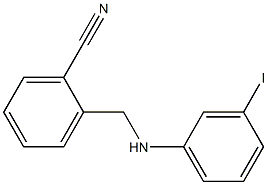 2-{[(3-iodophenyl)amino]methyl}benzonitrile Struktur