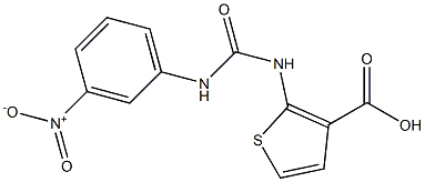 2-{[(3-nitrophenyl)carbamoyl]amino}thiophene-3-carboxylic acid Struktur