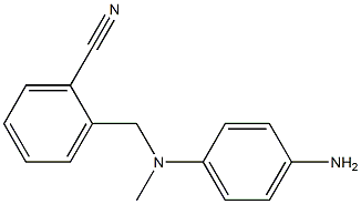 2-{[(4-aminophenyl)(methyl)amino]methyl}benzonitrile Struktur