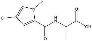 2-{[(4-chloro-1-methyl-1H-pyrrol-2-yl)carbonyl]amino}propanoic acid Struktur