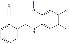 2-{[(4-chloro-2-methoxy-5-methylphenyl)amino]methyl}benzonitrile Struktur