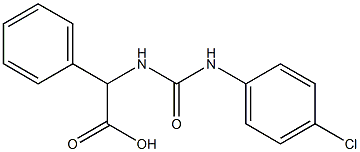 2-{[(4-chlorophenyl)carbamoyl]amino}-2-phenylacetic acid Struktur