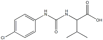 2-{[(4-chlorophenyl)carbamoyl]amino}-3-methylbutanoic acid Struktur