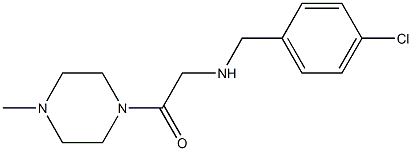 2-{[(4-chlorophenyl)methyl]amino}-1-(4-methylpiperazin-1-yl)ethan-1-one Struktur