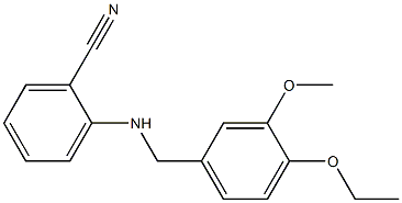 2-{[(4-ethoxy-3-methoxyphenyl)methyl]amino}benzonitrile Struktur