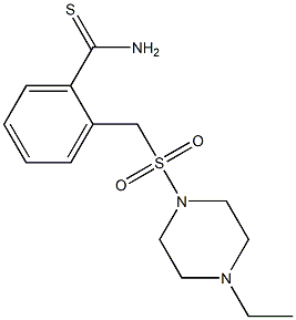 2-{[(4-ethylpiperazine-1-)sulfonyl]methyl}benzene-1-carbothioamide Struktur