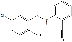 2-{[(5-chloro-2-hydroxyphenyl)methyl]amino}benzonitrile Struktur