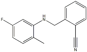 2-{[(5-fluoro-2-methylphenyl)amino]methyl}benzonitrile Struktur