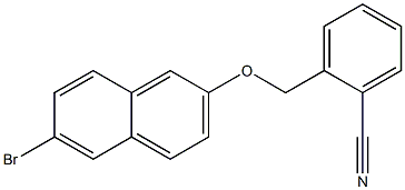 2-{[(6-bromonaphthalen-2-yl)oxy]methyl}benzonitrile Struktur