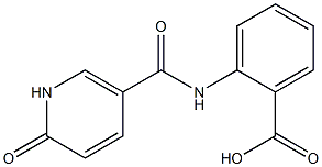 2-{[(6-oxo-1,6-dihydropyridin-3-yl)carbonyl]amino}benzoic acid Struktur