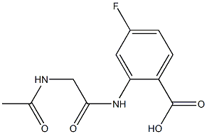 2-{[(acetylamino)acetyl]amino}-4-fluorobenzoic acid Struktur