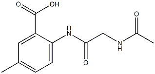 2-{[(acetylamino)acetyl]amino}-5-methylbenzoic acid Struktur