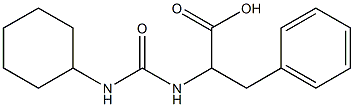 2-{[(cyclohexylamino)carbonyl]amino}-3-phenylpropanoic acid Struktur