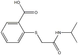 2-{[(propan-2-ylcarbamoyl)methyl]sulfanyl}benzoic acid Struktur