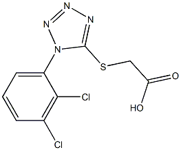 2-{[1-(2,3-dichlorophenyl)-1H-1,2,3,4-tetrazol-5-yl]sulfanyl}acetic acid Struktur