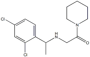 2-{[1-(2,4-dichlorophenyl)ethyl]amino}-1-(piperidin-1-yl)ethan-1-one Struktur